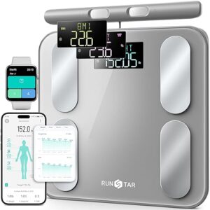 high-precision body scanning weight and body comp scale is shown