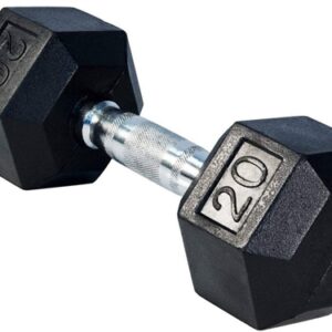 20# rubber hex dumbbell