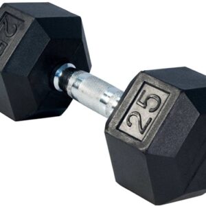 25# rubber hex dumbbell