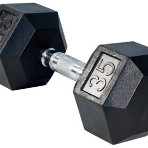 35# rubber hex dumbbell