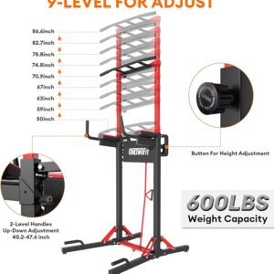 image shows how the power tower has adjustable heights