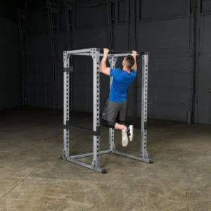 power rack shown for pullups and hanging exercises