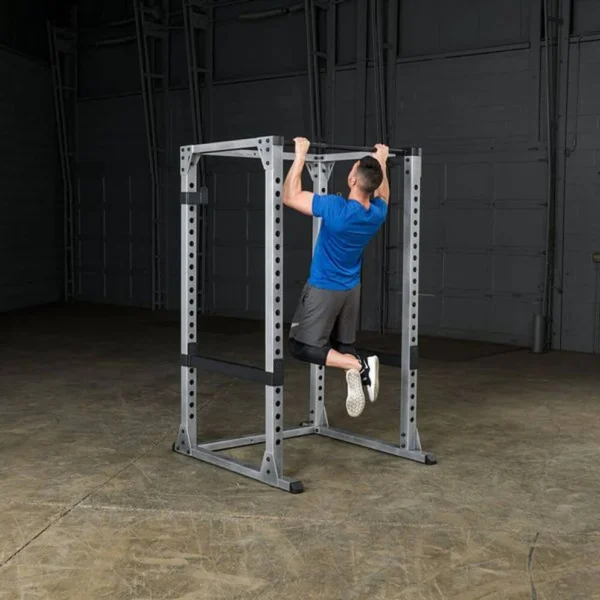 power rack shown for pullups and hanging exercises